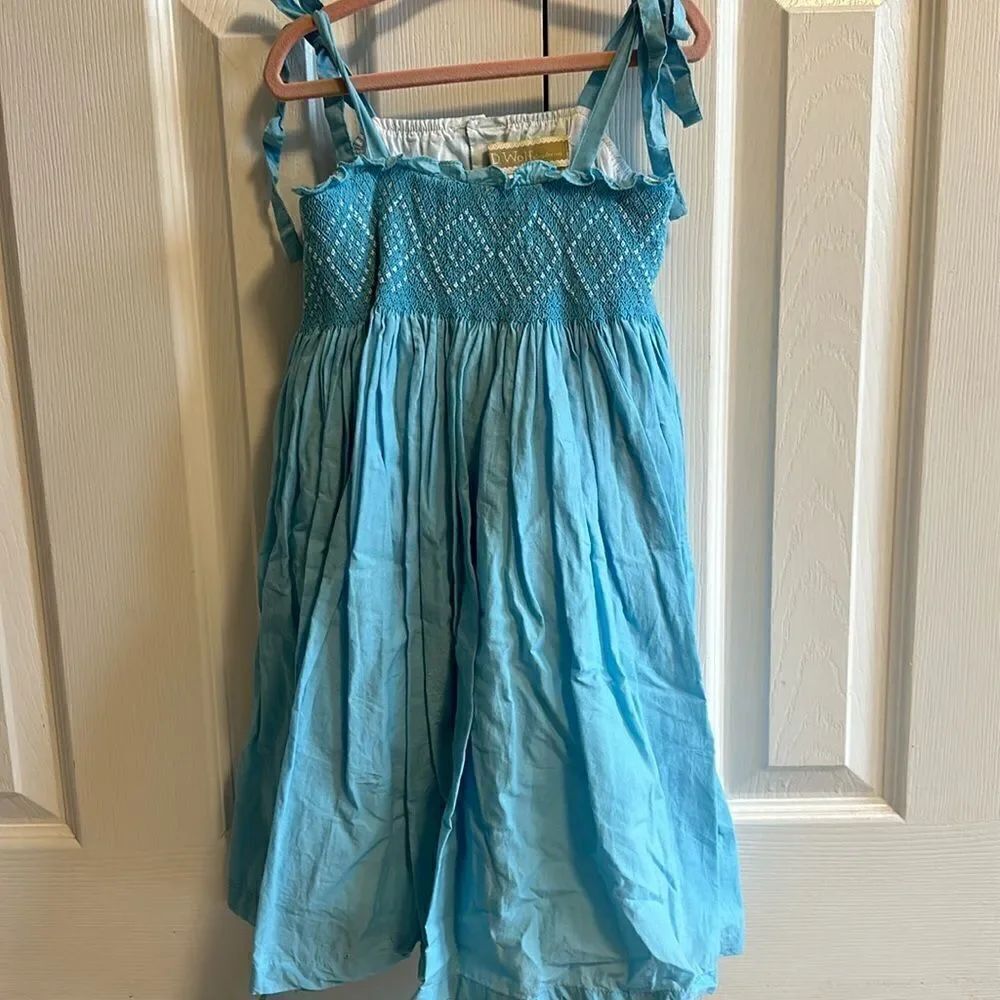 WD Wolf Daydream Light Blue Tie Strap Sundress - Size 6